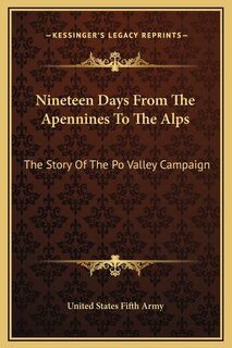 Front cover_Nineteen Days From The Apennines To The Alps