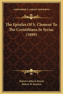 Front cover_The Epistles Of S. Clement To The Corinthians In Syriac (1899)