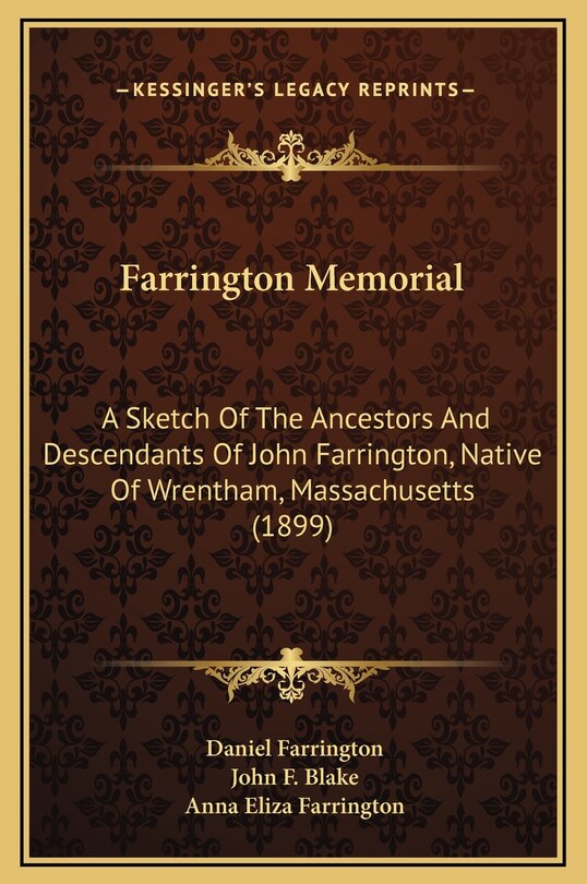 Front cover_Farrington Memorial
