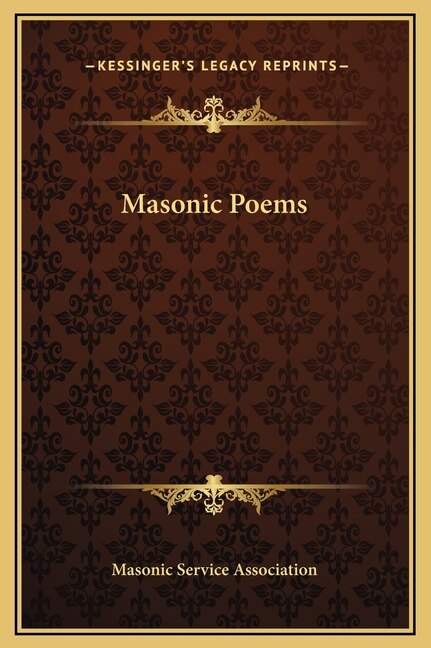 Front cover_Masonic Poems