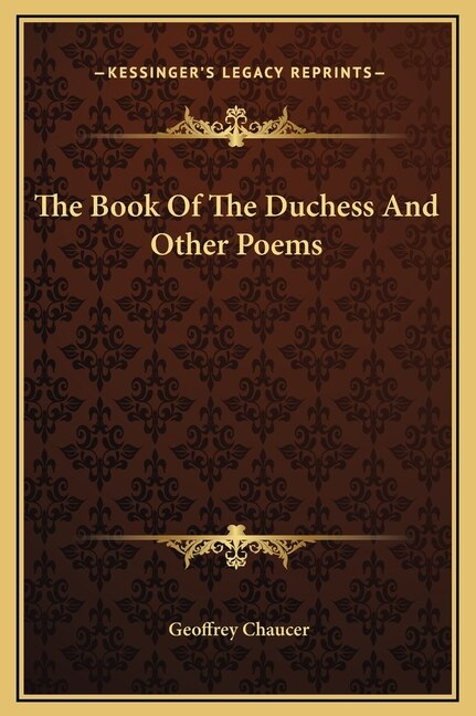 Front cover_The Book Of The Duchess And Other Poems