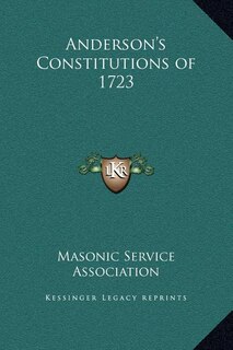 Front cover_Anderson's Constitutions of 1723