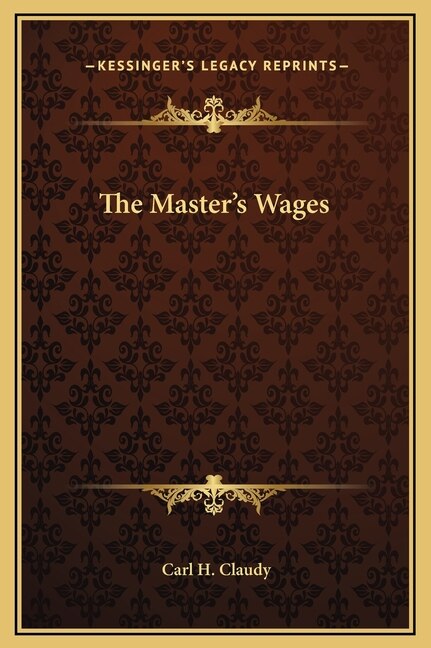 Front cover_The Master's Wages