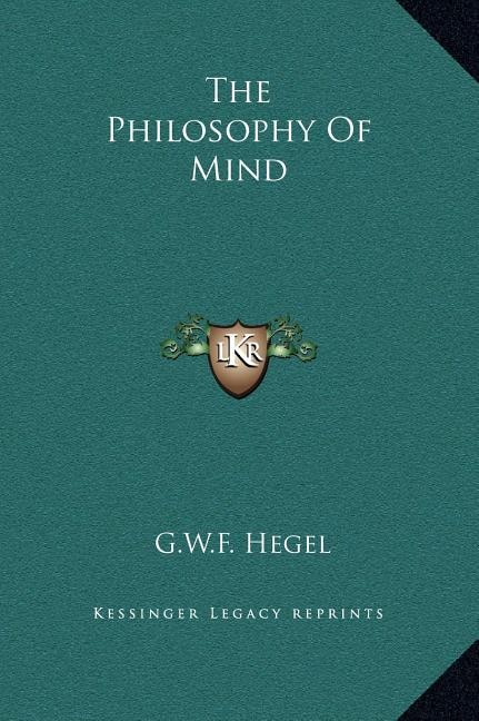 Front cover_The Philosophy Of Mind