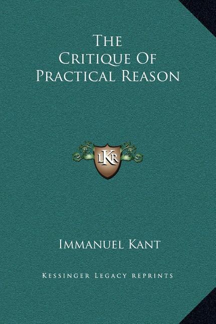 Front cover_The Critique Of Practical Reason