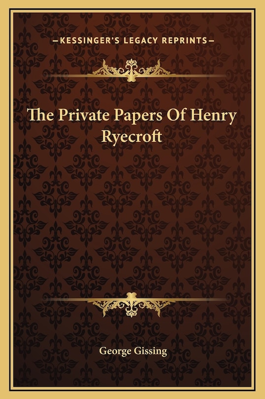 Front cover_The Private Papers Of Henry Ryecroft