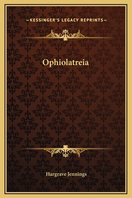 Front cover_Ophiolatreia
