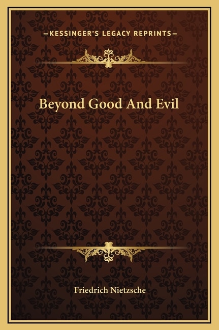 Front cover_Beyond Good And Evil