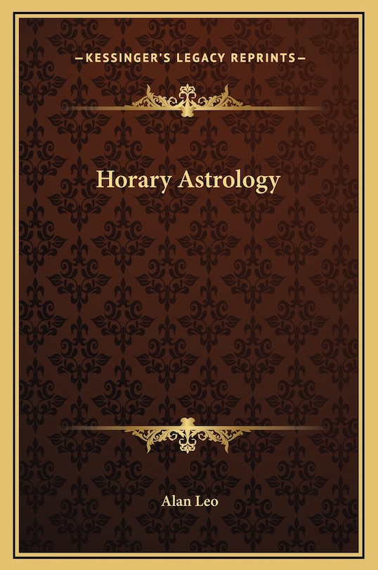 Front cover_Horary Astrology
