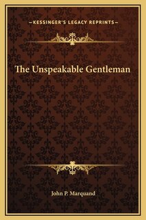 Front cover_The Unspeakable Gentleman