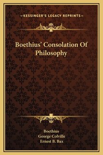 Front cover_Boethius' Consolation Of Philosophy