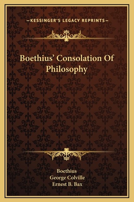 Front cover_Boethius' Consolation Of Philosophy