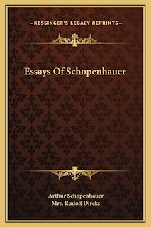 Essays Of Schopenhauer