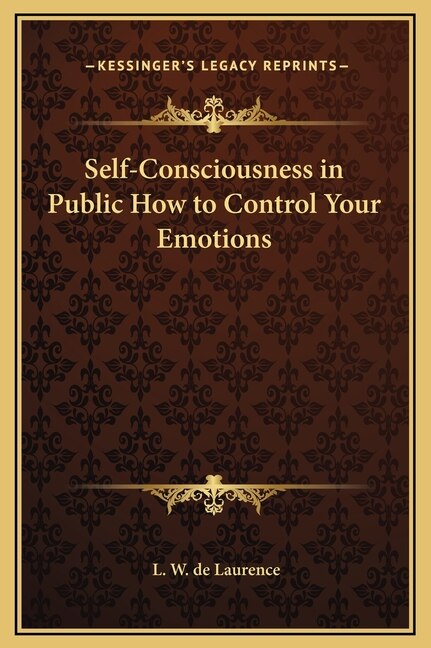 Couverture_Self-Consciousness in Public How to Control Your Emotions