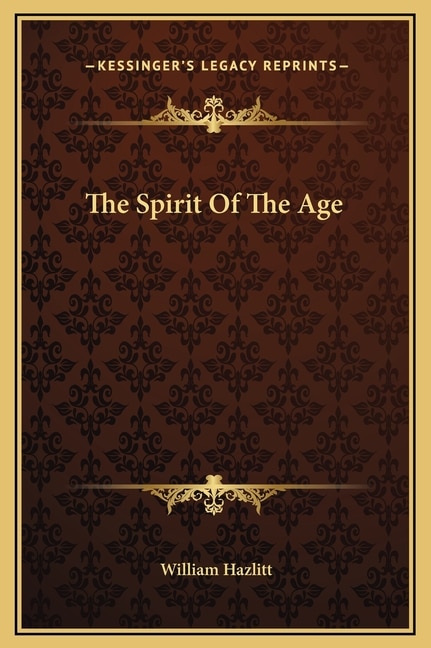 Front cover_The Spirit Of The Age