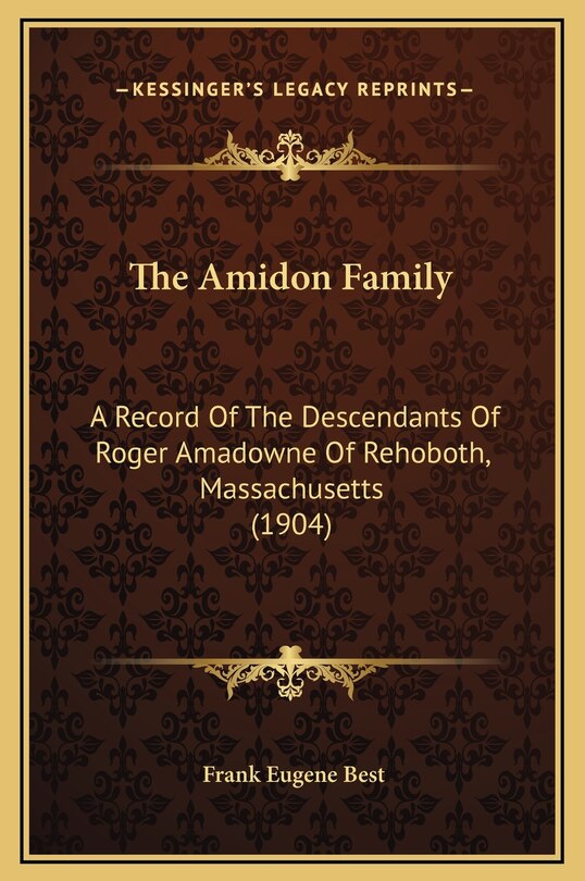 Front cover_The Amidon Family