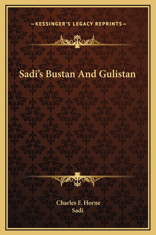 Couverture_Sadi's Bustan And Gulistan