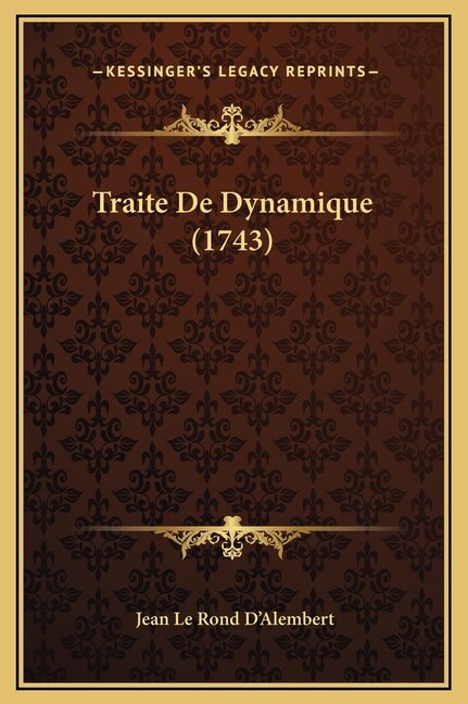 Front cover_Traite De Dynamique (1743)