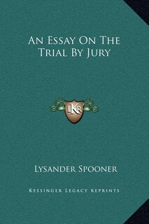 Front cover_An Essay On The Trial By Jury