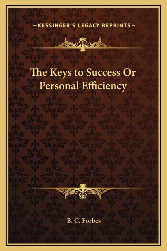 Front cover_The Keys to Success Or Personal Efficiency