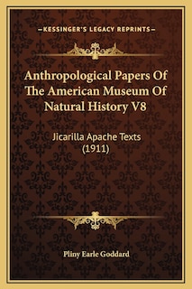Couverture_Anthropological Papers Of The American Museum Of Natural History V8
