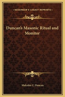 Front cover_Duncan's Masonic Ritual and Monitor