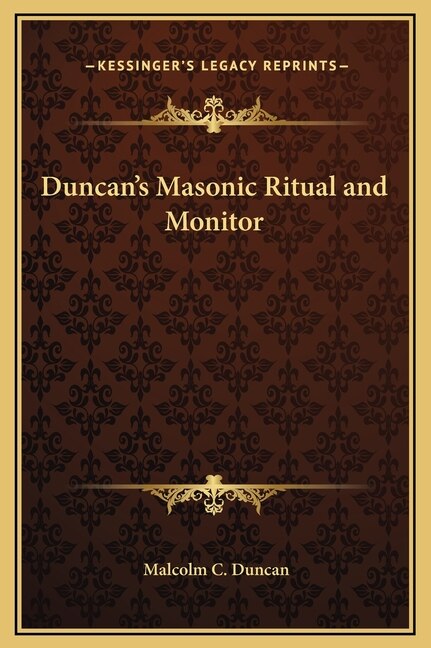 Front cover_Duncan's Masonic Ritual and Monitor