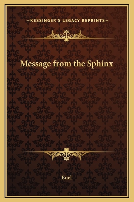 Message from the Sphinx