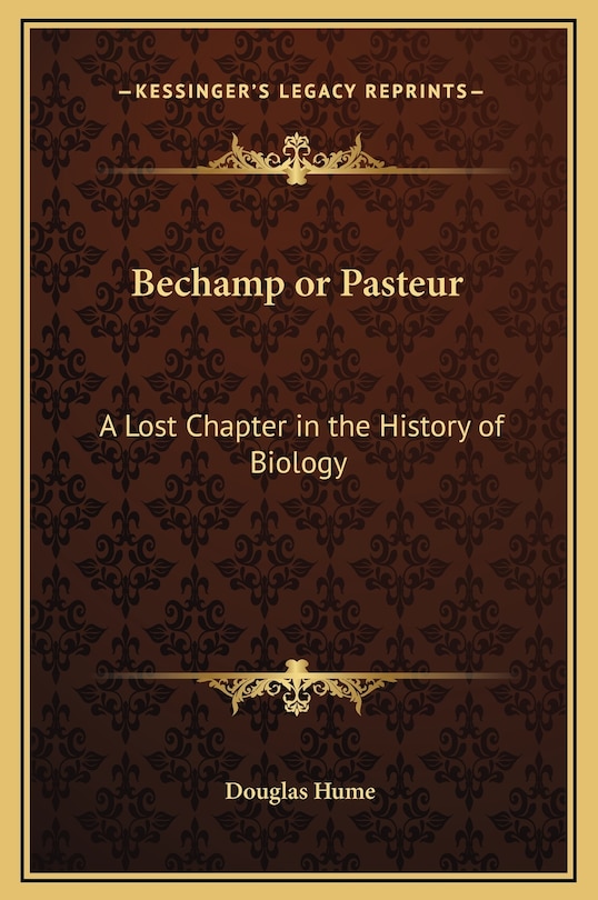 Front cover_Bechamp or Pasteur