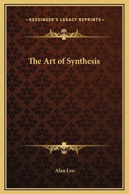 Front cover_The Art of Synthesis