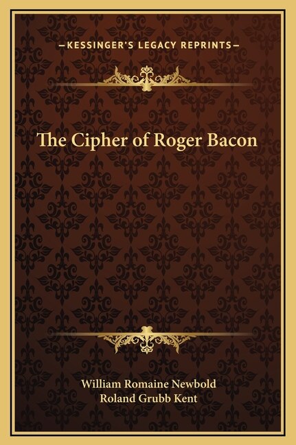 Couverture_The Cipher of Roger Bacon