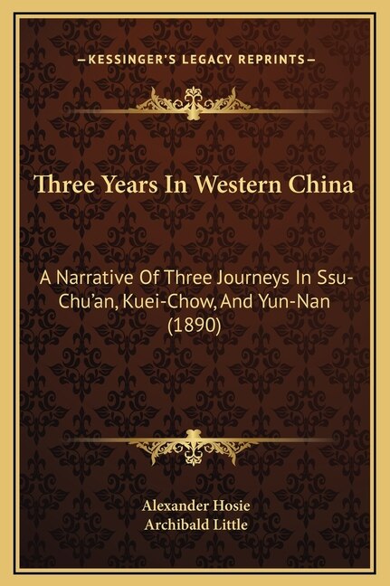 Couverture_Three Years In Western China