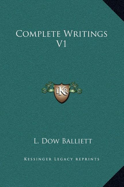 Front cover_Complete Writings V1