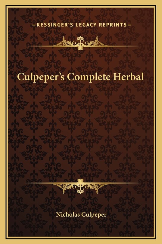 Front cover_Culpeper's Complete Herbal