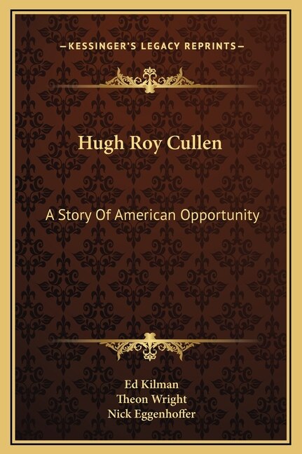 Front cover_Hugh Roy Cullen