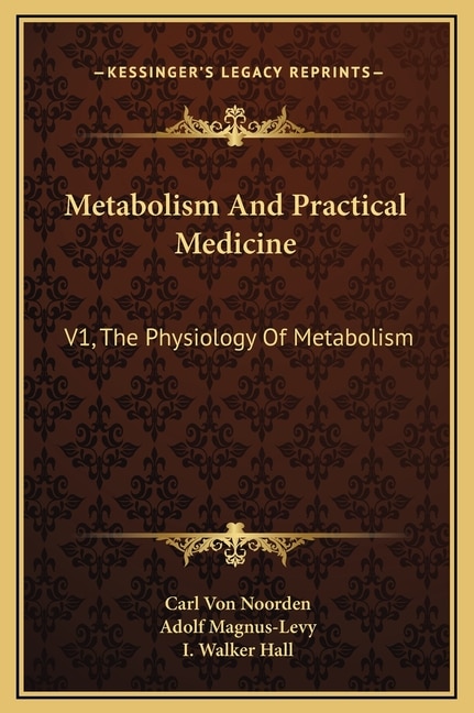 Couverture_Metabolism And Practical Medicine