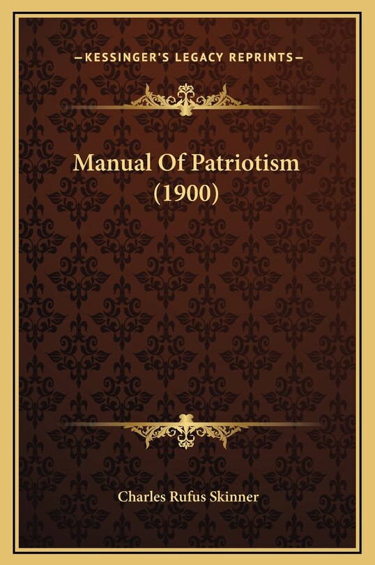 Front cover_Manual Of Patriotism (1900)