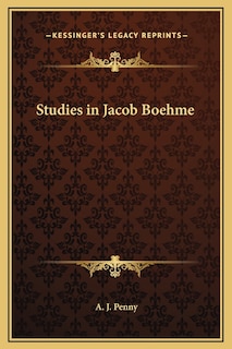 Front cover_Studies in Jacob Boehme