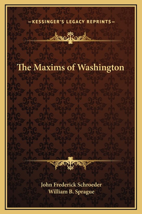 Front cover_The Maxims of Washington