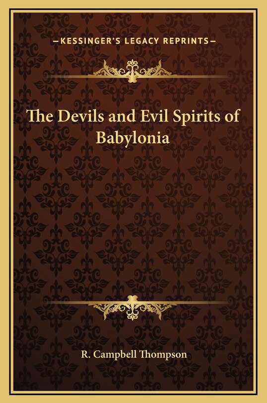 Couverture_The Devils and Evil Spirits of Babylonia