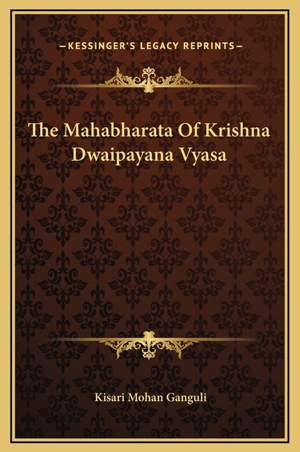 Front cover_The Mahabharata Of Krishna Dwaipayana Vyasa