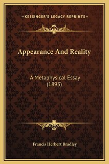 Front cover_Appearance And Reality