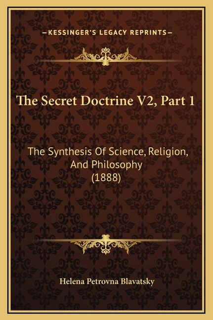 Front cover_The Secret Doctrine V2, Part 1