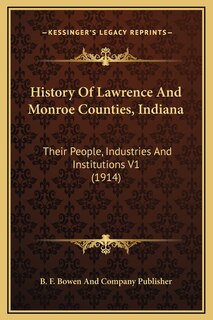 Front cover_History Of Lawrence And Monroe Counties, Indiana