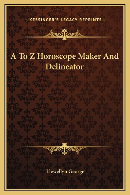 Front cover_A To Z Horoscope Maker And Delineator