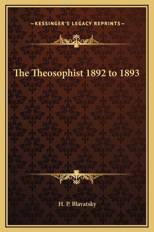 Front cover_The Theosophist 1892 to 1893