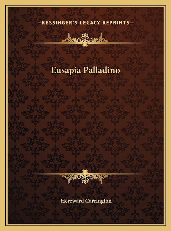 Front cover_Eusapia Palladino