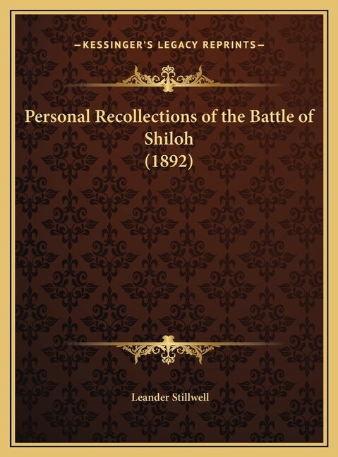 Couverture_Personal Recollections of the Battle of Shiloh (1892)
