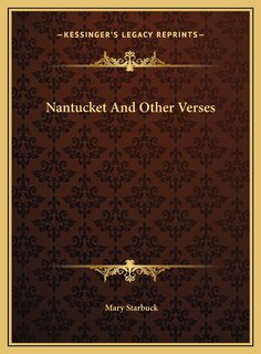 Front cover_Nantucket And Other Verses