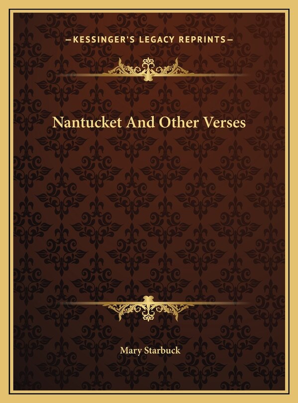 Front cover_Nantucket And Other Verses
